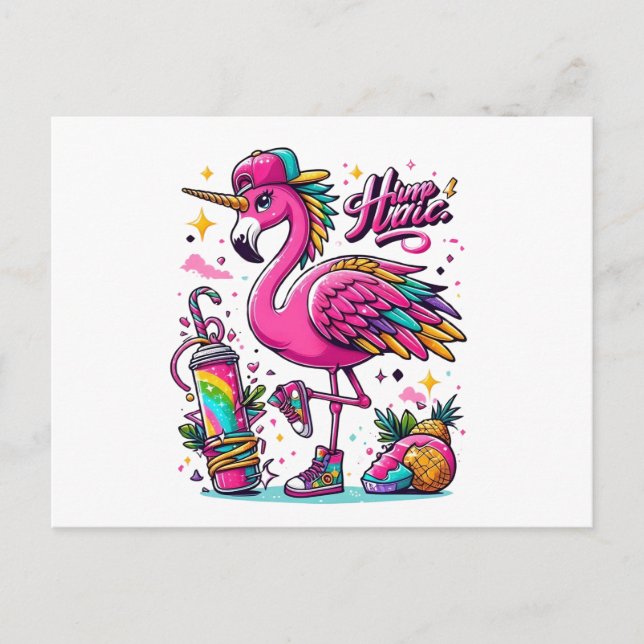 Cartão Postal Flamingo hiphop (Frente)