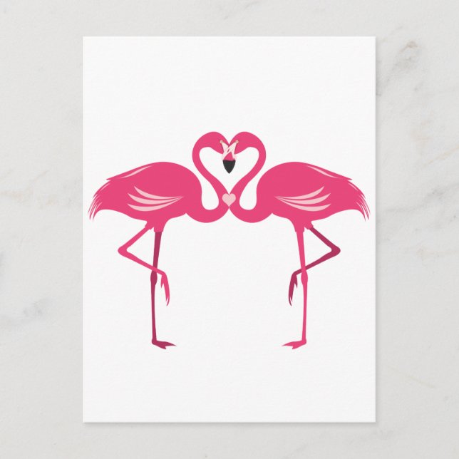 Cartão Postal Flamingo Love (Frente)
