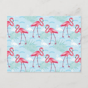 Cartão Postal Flamingo Pattern 2