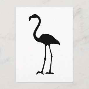 Cartão Postal Flamingo Silhoutte