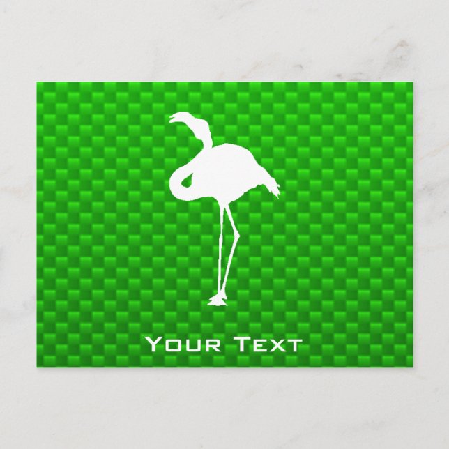 Cartão Postal Flamingo Verde (Frente)