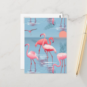 Cartão Postal Flamingos Padrão 1