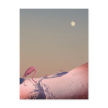 flamingos surreais na neve