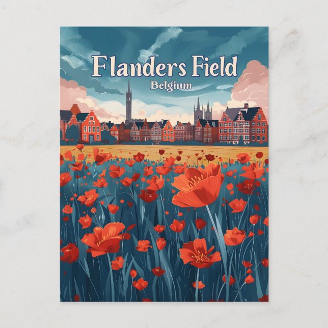 Cartão Postal Flanders Field Belgium (Frente)