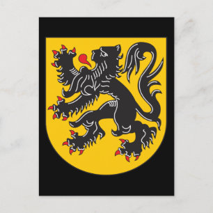 Cartão Postal Flandres Casaco De Armas