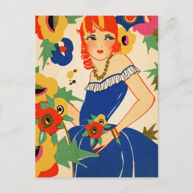 Cartão Postal Flapper de 1920 (Frente)