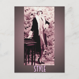 Cartão Postal Flapper Style Postcard