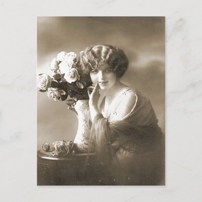 Cartão Postal Flapper Vintage (70) (Frente)