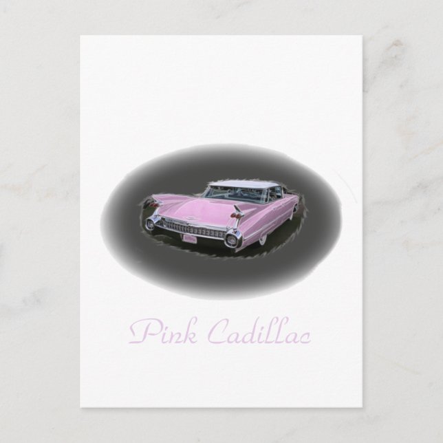 Cartão Postal Flash de Cadillac rosa (Frente)