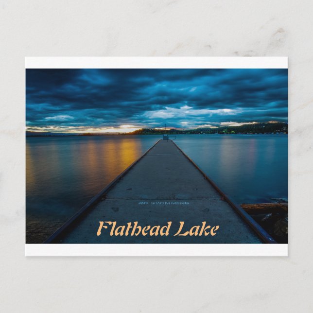 Cartão Postal Flathead Lake Boat Dock (Frente)