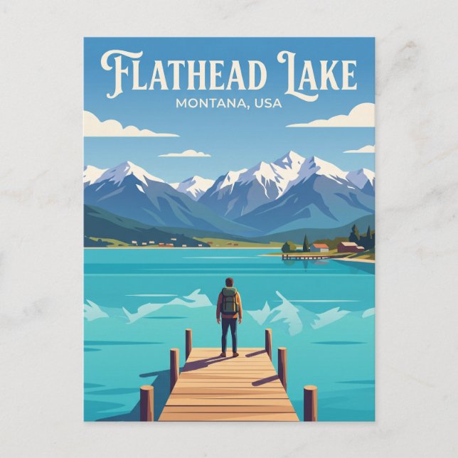 Cartão Postal Flathead Lake USA (Frente)