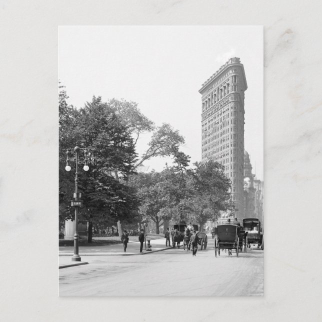 Cartão Postal Flatiron de 5, NYC: 1906 (Frente)
