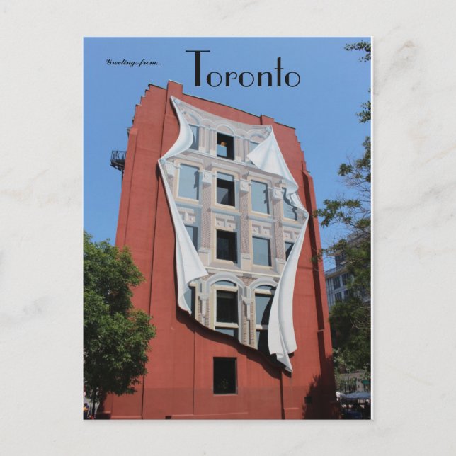 Cartão Postal Flatiron Mural Gooderham Building Toronto (Frente)