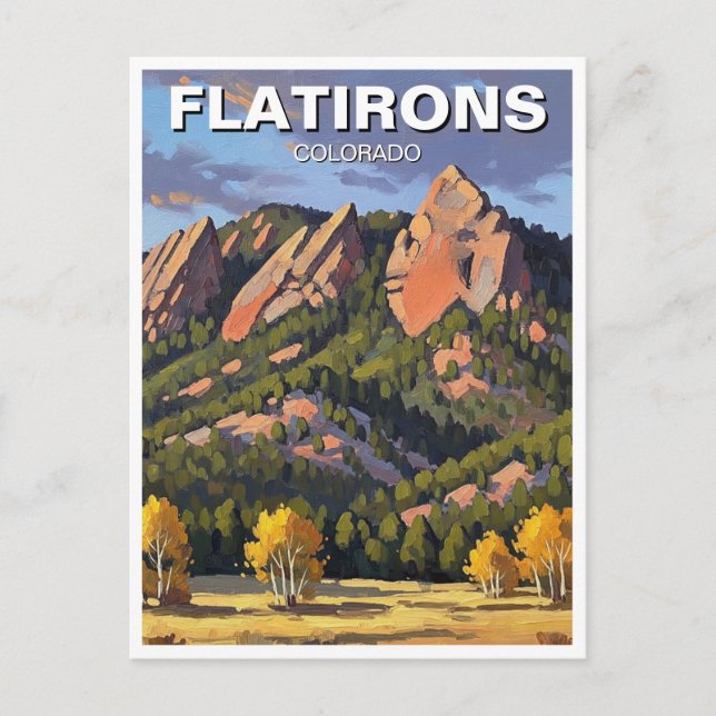 Cartão Postal Flatirons Colorado Viagem (Frente)