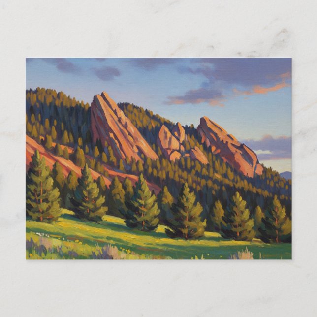 Cartão Postal Flatirons Viagem Colorado (Frente)