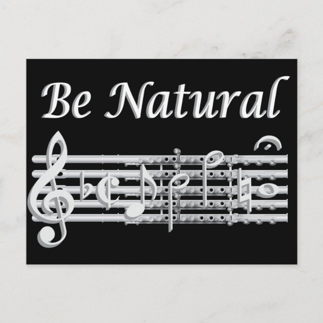 Cartão Postal Flautists Know How to Be Natural (Frente)