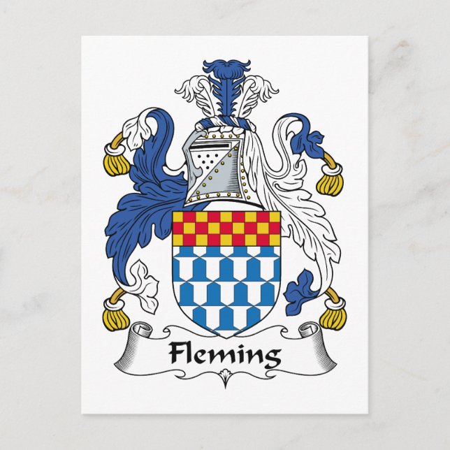 Cartão Postal Fleming Family Crest (Frente)