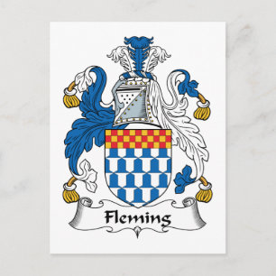 Cartão Postal Fleming Family Crest