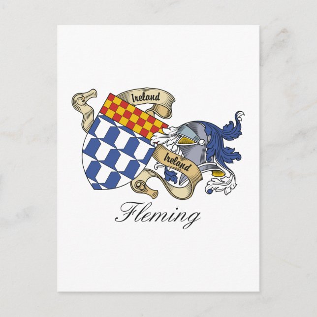 Cartão Postal Fleming Family Crest (Frente)