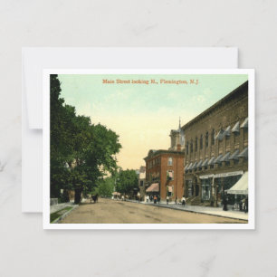 Cartão Postal Flemington NJ Main Street 1910