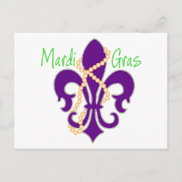 Cartão Postal Fleur De Lis com miçangas