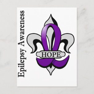 Cartão Postal Fleur De Lis Epilepsy Hope