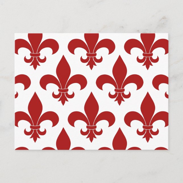 Cartão Postal Fleur de lis Pattern Classic (Frente)