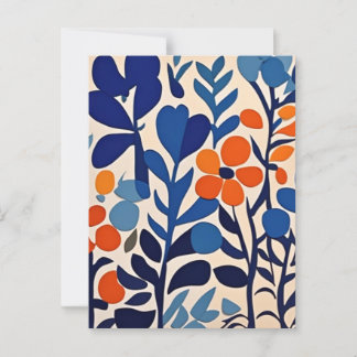 Cartão Postal fleurs retro 70's