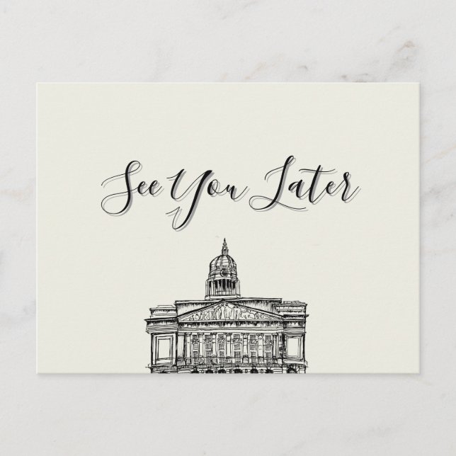 Cartão Postal Flickermuse Nottingham Mocha Mousse Sketch (Frente)