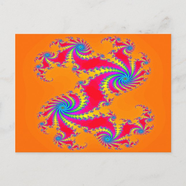 Cartão Postal Flickr Picnik Zazzle Fractals (Frente)