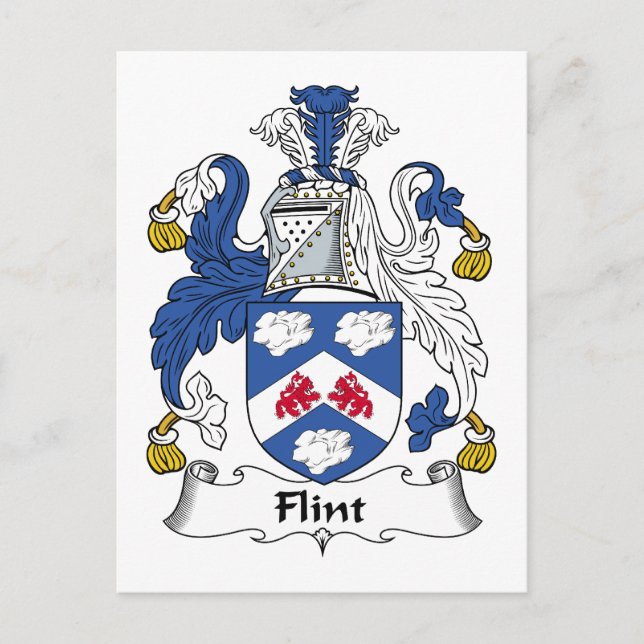 Cartão Postal Flint Family Crest (Frente)