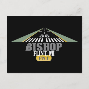 Cartão Postal Flint, MI Bishop Airport FNT Airport Runway
