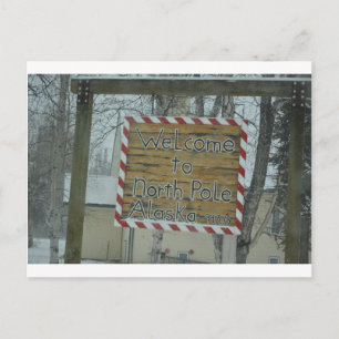 Cartão Postal Floco de Neve Congelado Tempo Polo Norte Alasca
