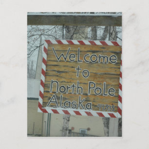 Cartão Postal Floco de Neve Congelado Tempo Polo Norte Alasca