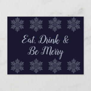 Cartão Postal Floco de neve ornamentado Silver