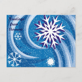 Cartão Postal Flocos de Neve ao Vento -