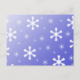 Cartão Postal Flocos de Neve Azuis