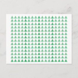 Cartão Postal Flocos de neve brancos verdes do Natal Pinheiros