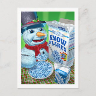 Cartão Postal flocos de neve_do_boneco de neve