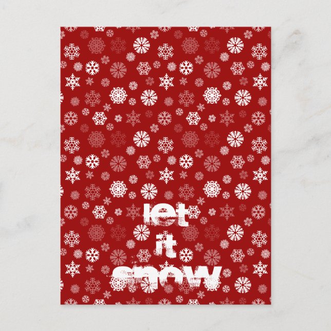 Cartão Postal Flocos de neve do inverno (Frente)