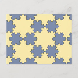 Cartão Postal Flocos de neve Koch Tesselados (Padrão Fratural)