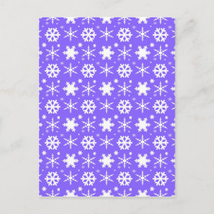 Cartão Postal Flocos de Neve Lavanda