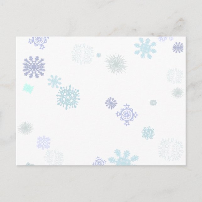Cartão Postal Flocos de neve pálidos (Frente)