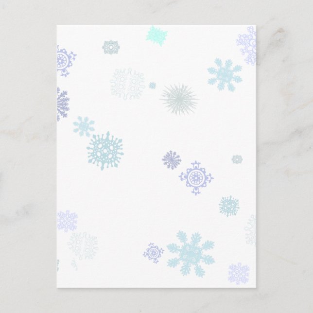 Cartão Postal Flocos de neve pálidos (Frente)
