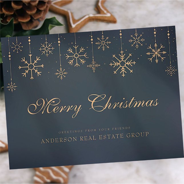 Cartão Postal Flocos de neve | Saudações Feliz de Natal (Criador carregado)