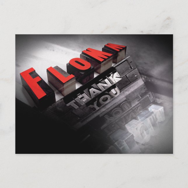 Cartão Postal flommist OBRIGADO (Frente)