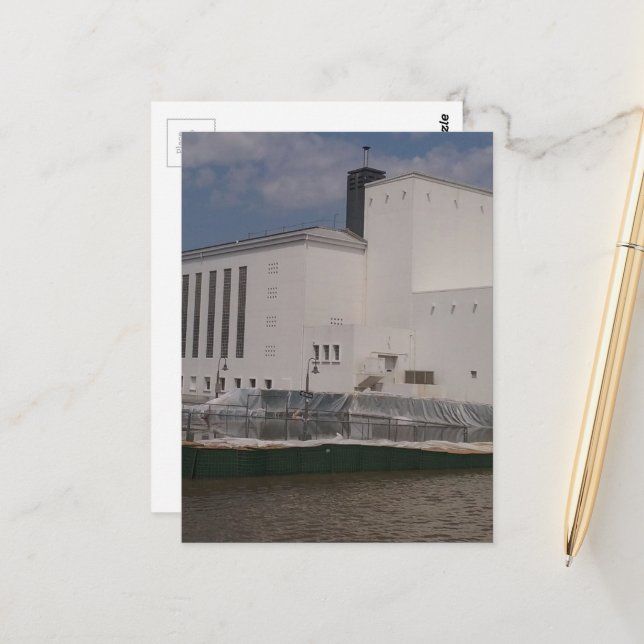 Cartão Postal floodwaters in Burlington, Iowa (Frente/Verso In Situ)