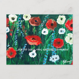 Cartão Postal Flor Acrílico Para Ela