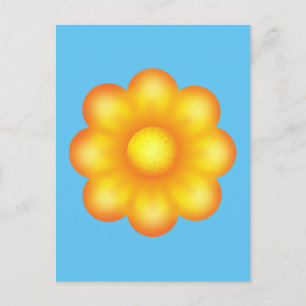 Cartão Postal Flor Amarela Fofa