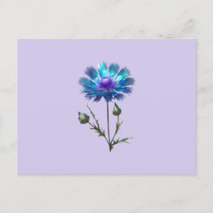 Cartão Postal Flor Azul bonito